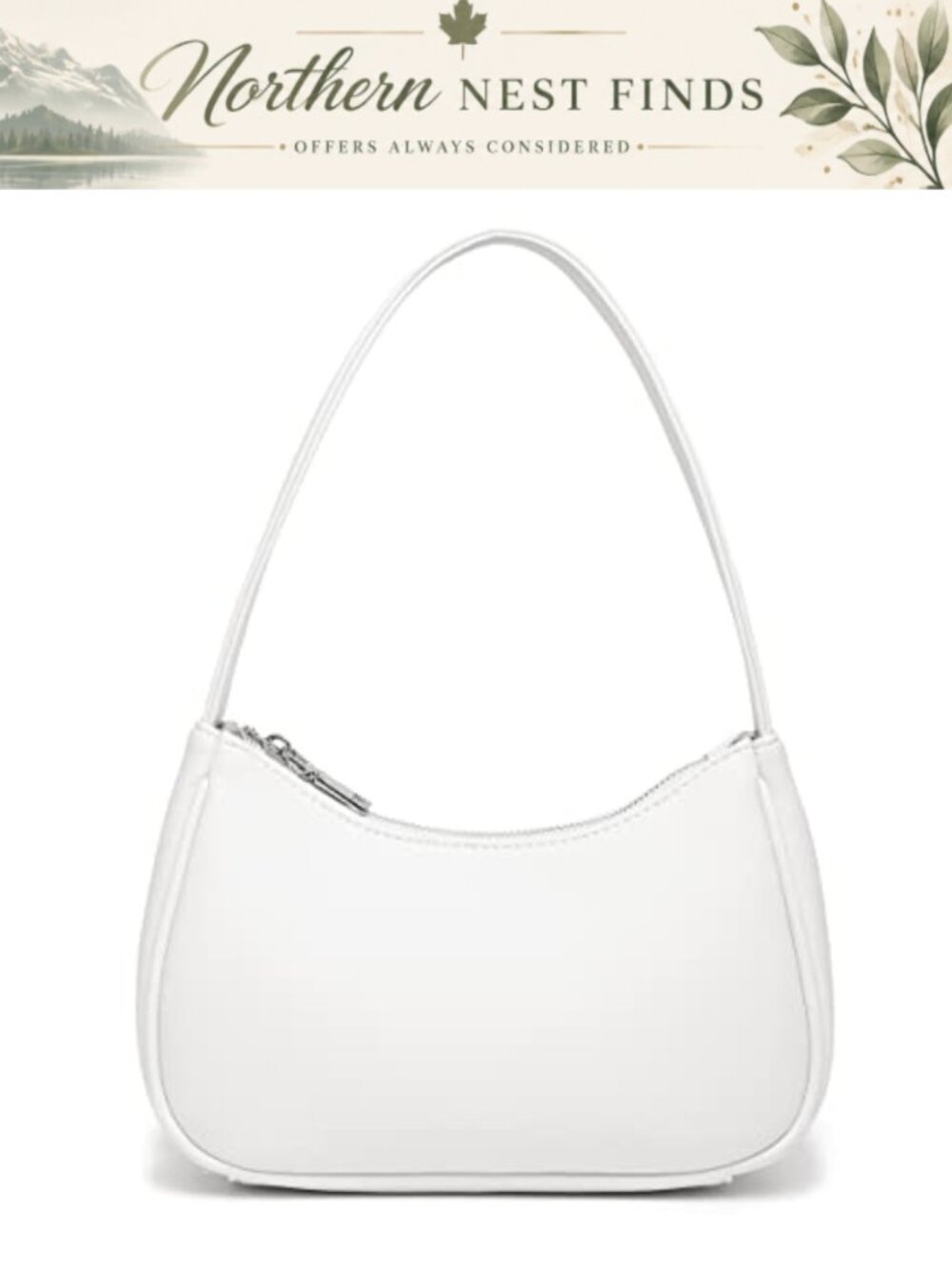 PU Leather Small Clutch 90s Shoulder Bag Y2K Handbag Semicircular Purse
